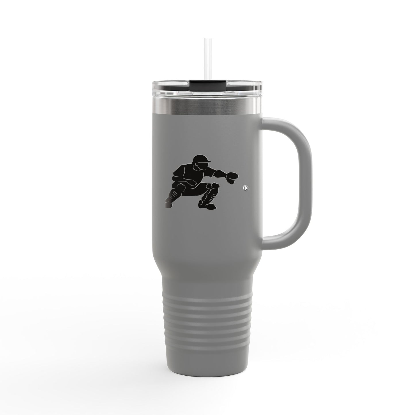 Insulated Travel Mug | Baseball Catcher Themed Travel Tumbler for Active Lifestyles, Coffee Mug, Road Trip Cup, Gym Hydration, Gift for Athletes
