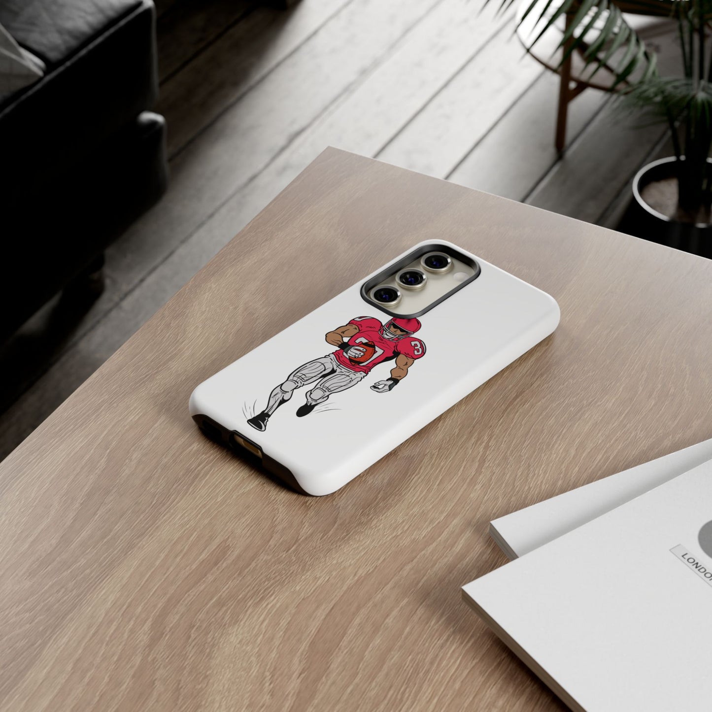 Football Player Tough Case, Sports Phone Cover, Athlete Gift, Tough Phone Case, Fall Sports, Football Lover's Accessory