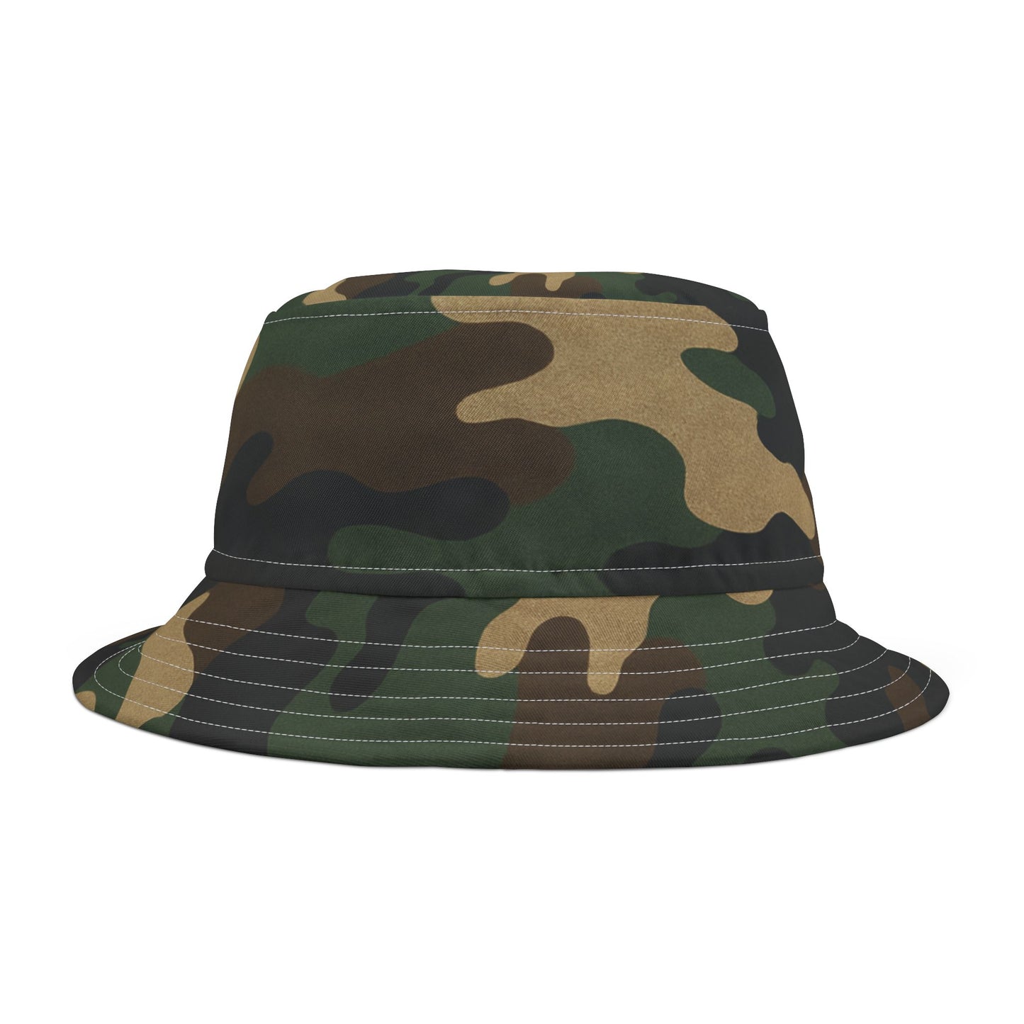Camouflage Bucket Hat - Trendy AOP Headwear, Summer Fashion Accessory, Outdoor Adventure Cap, Unique Gift for Him/Her, Stylish Festival Hat