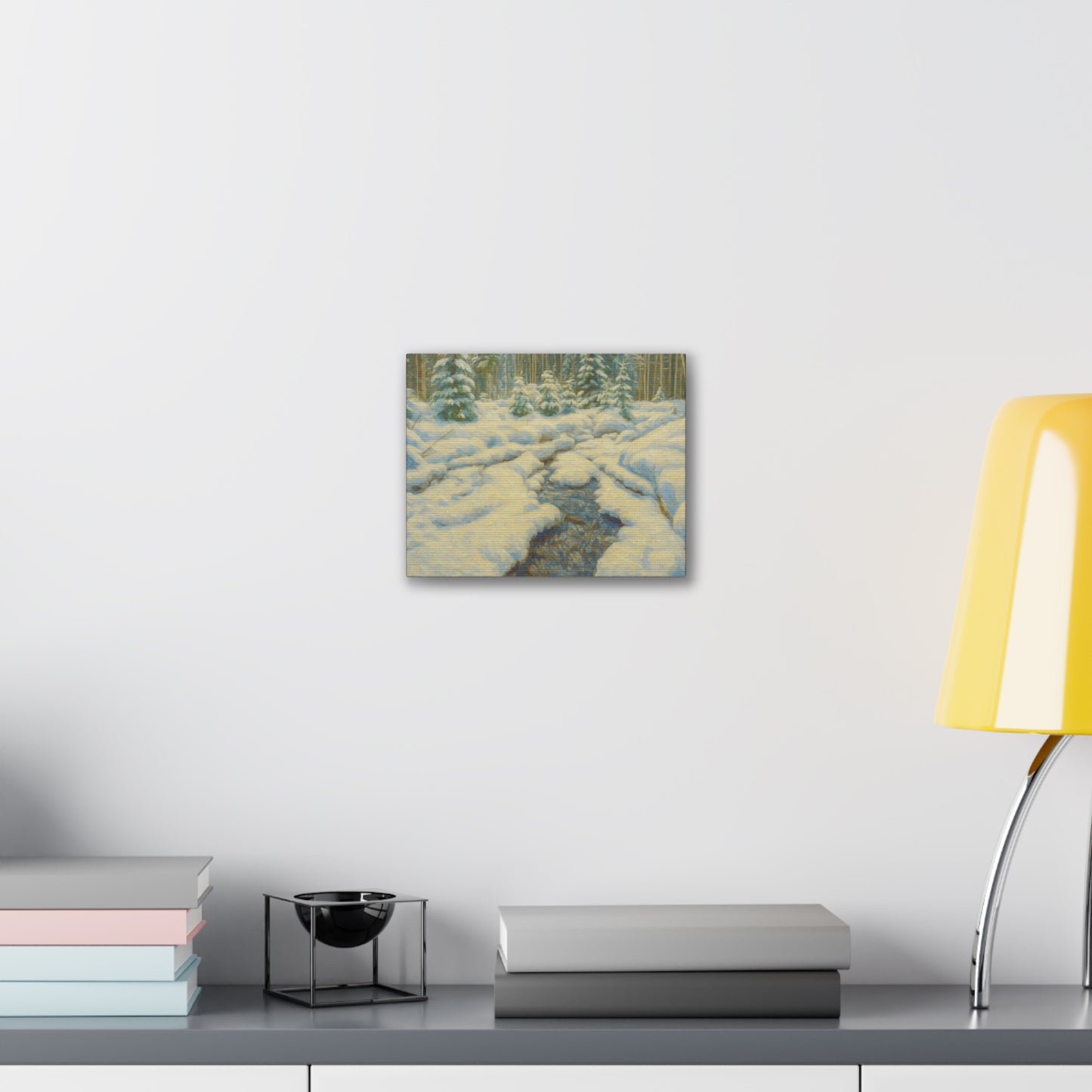 Winter Landscape Canvas Art, Nature Decor, Gallery Wall Art, Cozy Home Accent, Winter Wonderland Painting