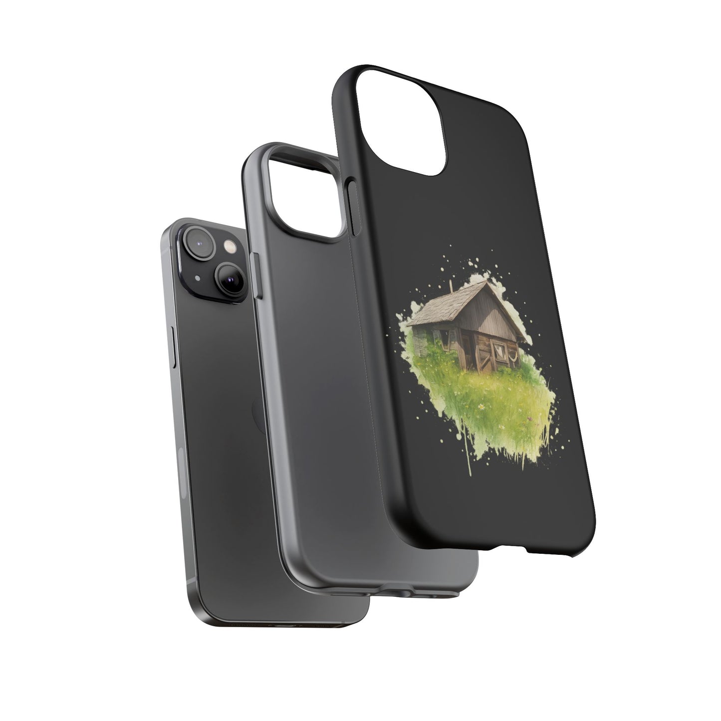 Rustic Farmhouse Phone Case, Cute Cottage Design, Tough Cases for Nature Lovers, Eco-Friendly Gift, Customizable Tech Accessories