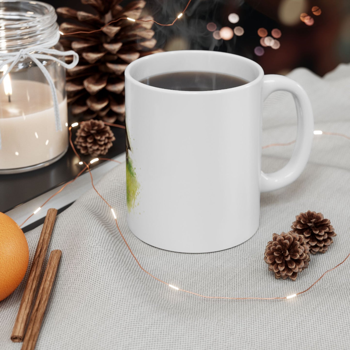 Rustic Cabin Ceramic Mug - Cozy Coffee Cup for Nature Lovers, Gift for Home, Farmhouse Decor, Tea Time, Camping Enthusiasts