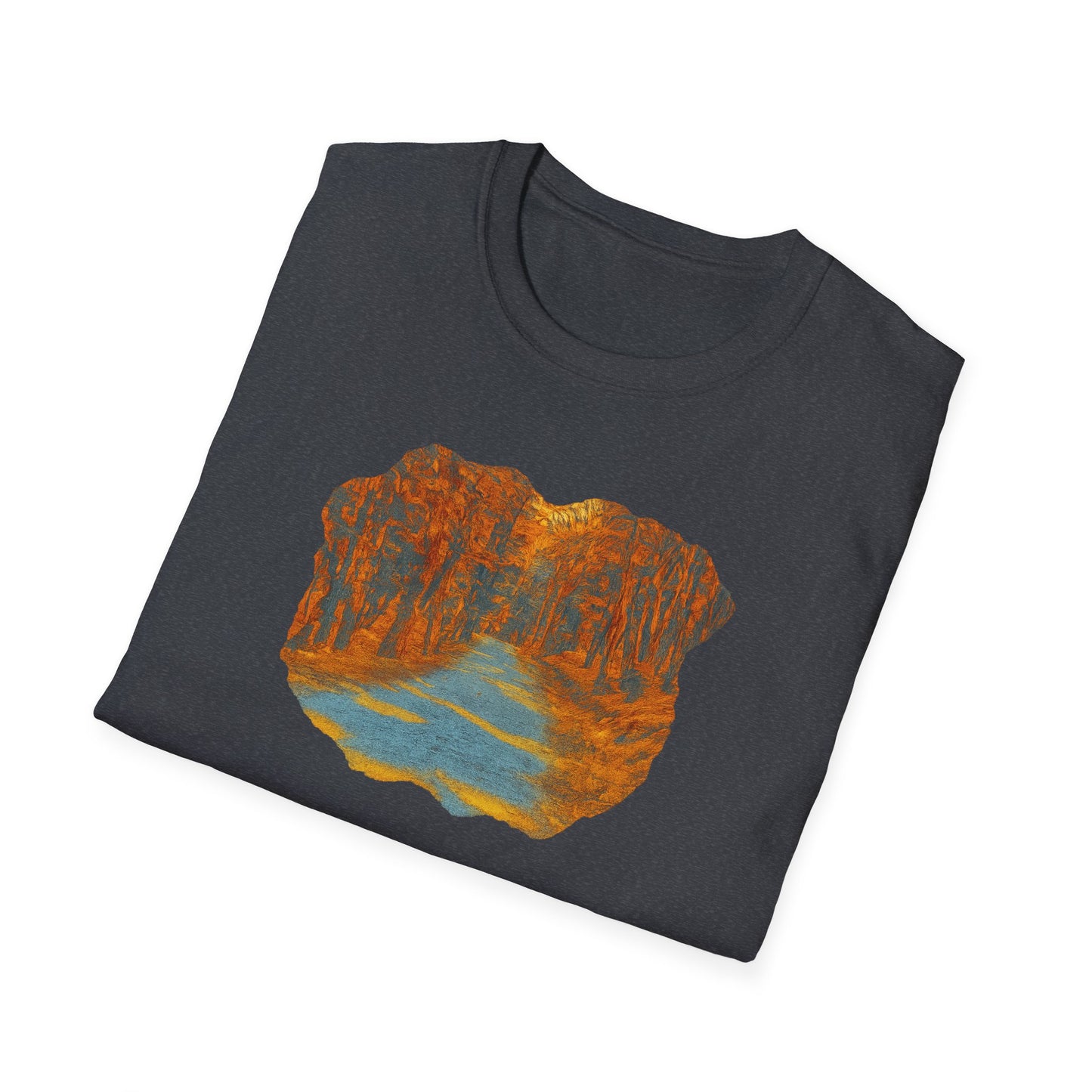Nature-Inspired Unisex Softstyle T-Shirt, Outdoor Lover Gift, Casual Wear, Ideal for Hiking, Nature Trips, Unique Graphic Tee