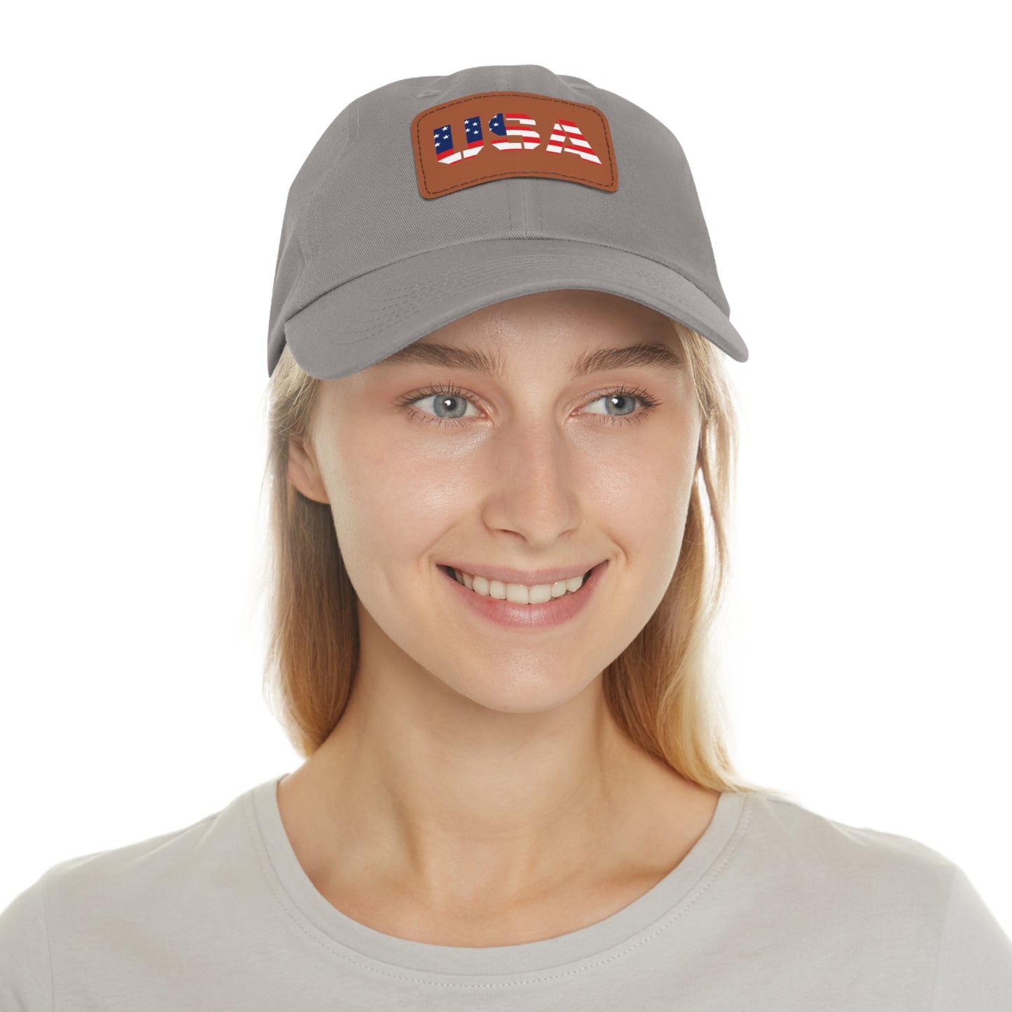Dad Hat with USA Leather Patch