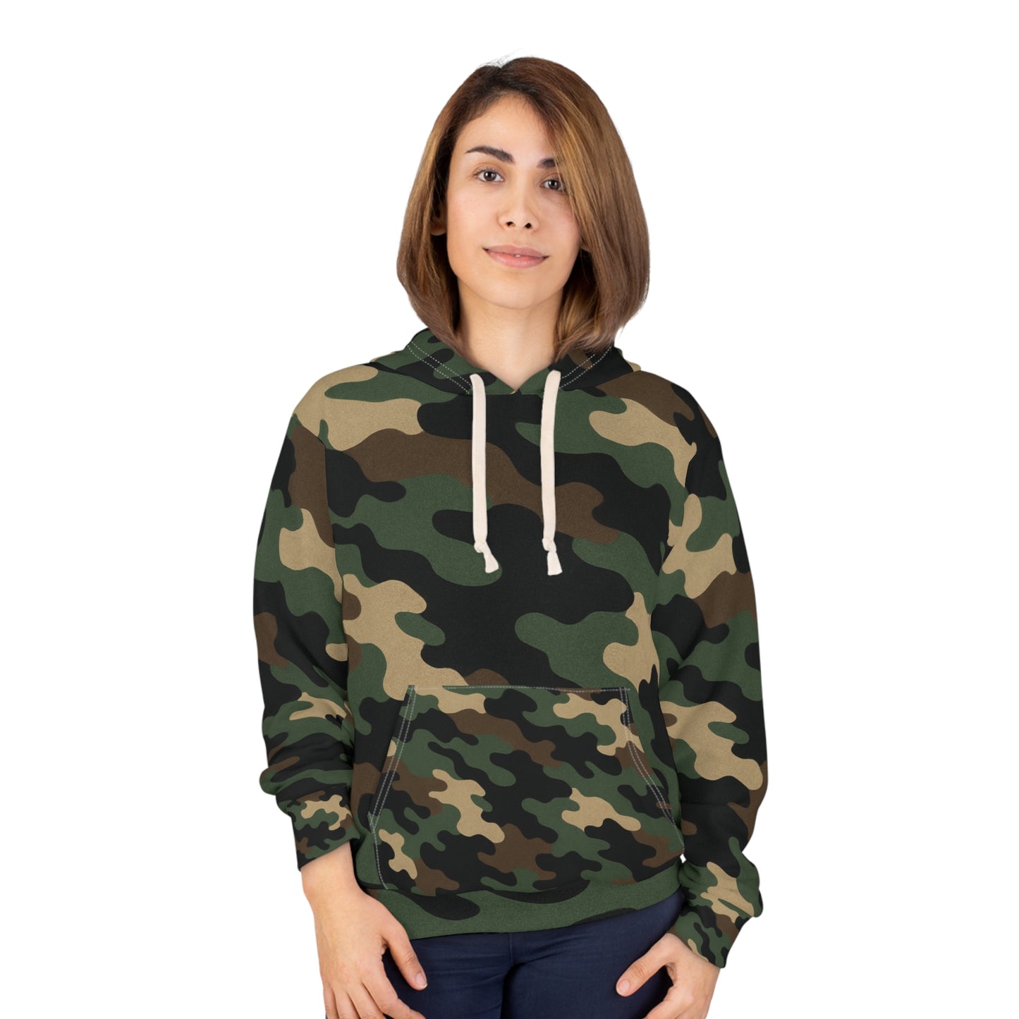 Camo Print Unisex Pullover Hoodie - Stylish, Comfortable, Perfect for Outdoor Adventures, Gifts for Him and Her, Casual Wear, All-Season