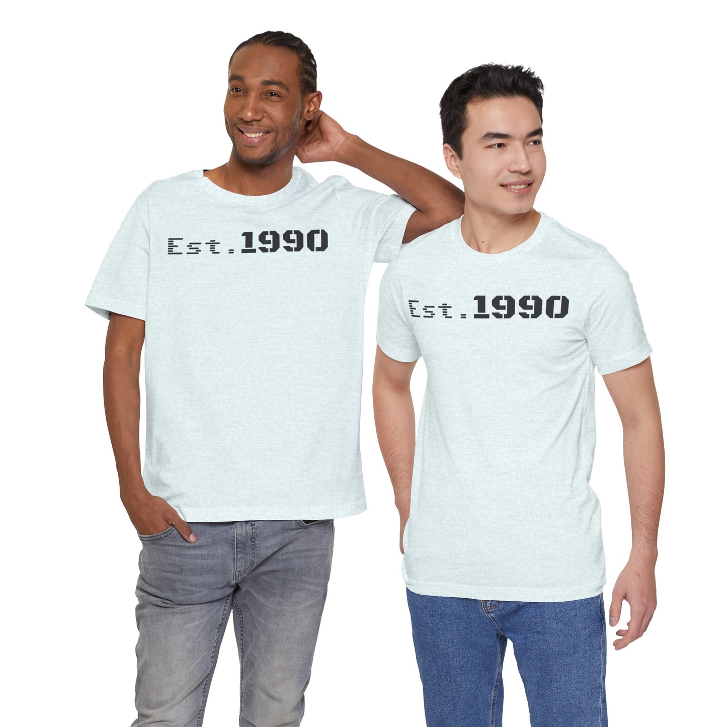 Unisex Est. 1990 Nostalgic Jersey Tee - Perfect Gift, Vintage Style, Retro Fashion, Birthday Celebration, Casual Wear