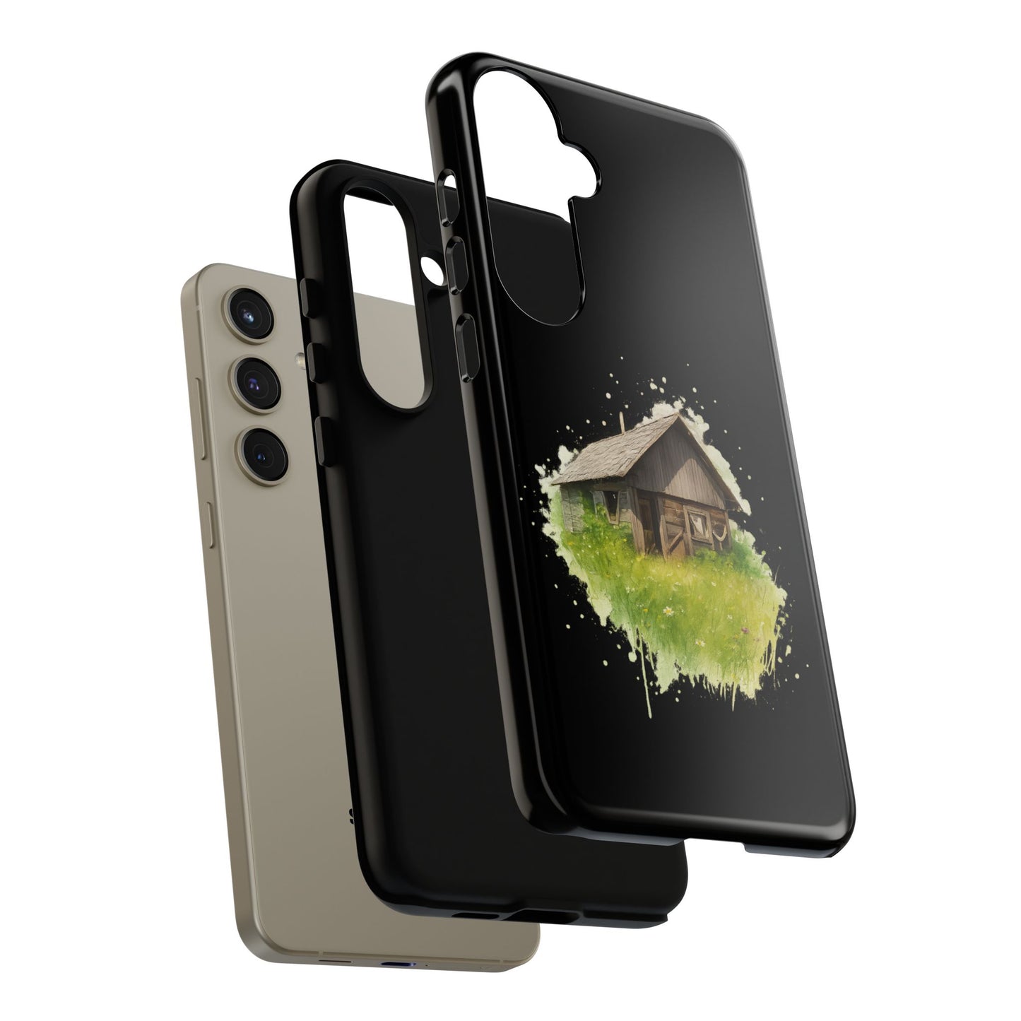 Rustic Farmhouse Phone Case, Cute Cottage Design, Tough Cases for Nature Lovers, Eco-Friendly Gift, Customizable Tech Accessories