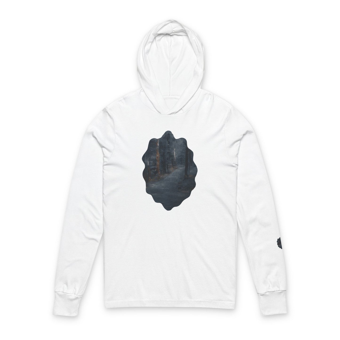 Unisex Hooded Long Sleeve Tee with Dreamy Forest Design | Cozy Casual Wear, Perfect for Camping, Hiking, Gift for Nature Lovers - product image