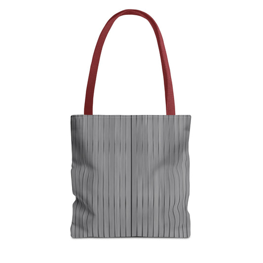 Stylish Gray Striped Tote Bag for Everyday Use