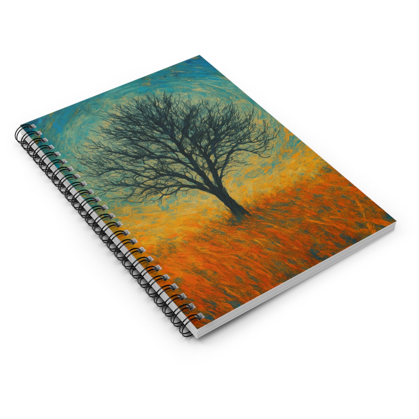 Artistic Tree Spiral Notebook - Ruled Pages, Nature Lover Gift, Journal for Notes, School Supplies, Unique Stationery