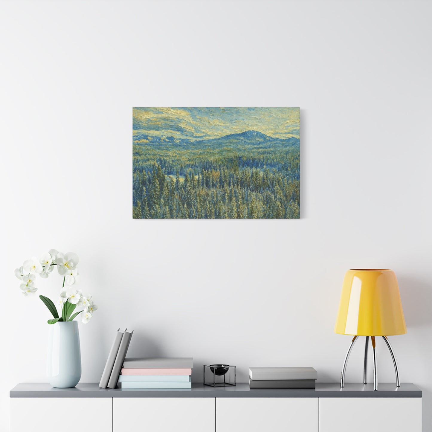 Scenic Landscape Canvas Print, Rustic Home Decor, Wall Art for Nature Lovers, Gift for Art Enthusiasts, Serene Forest Artwork