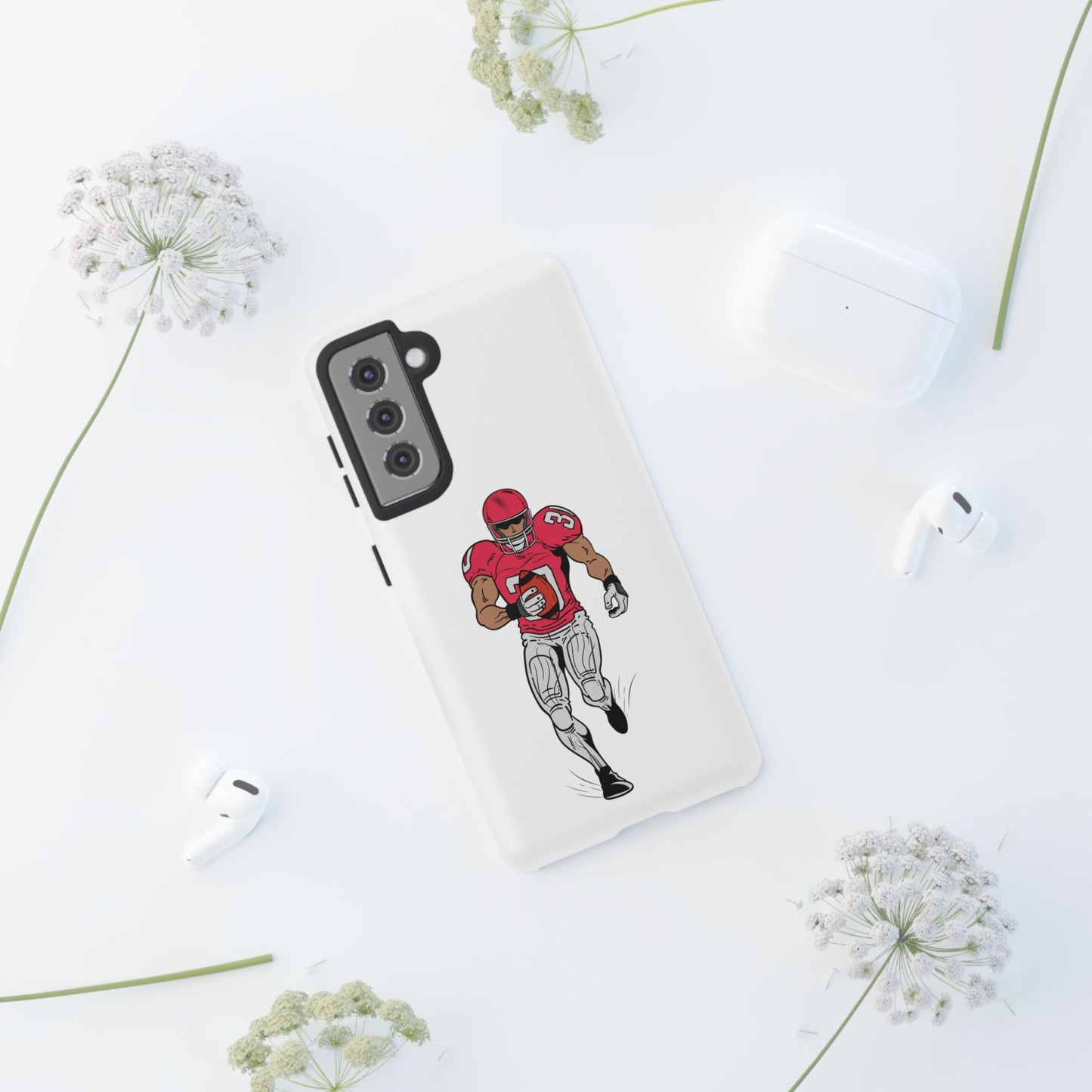 Football Player Tough Case, Sports Phone Cover, Athlete Gift, Tough Phone Case, Fall Sports, Football Lover's Accessory
