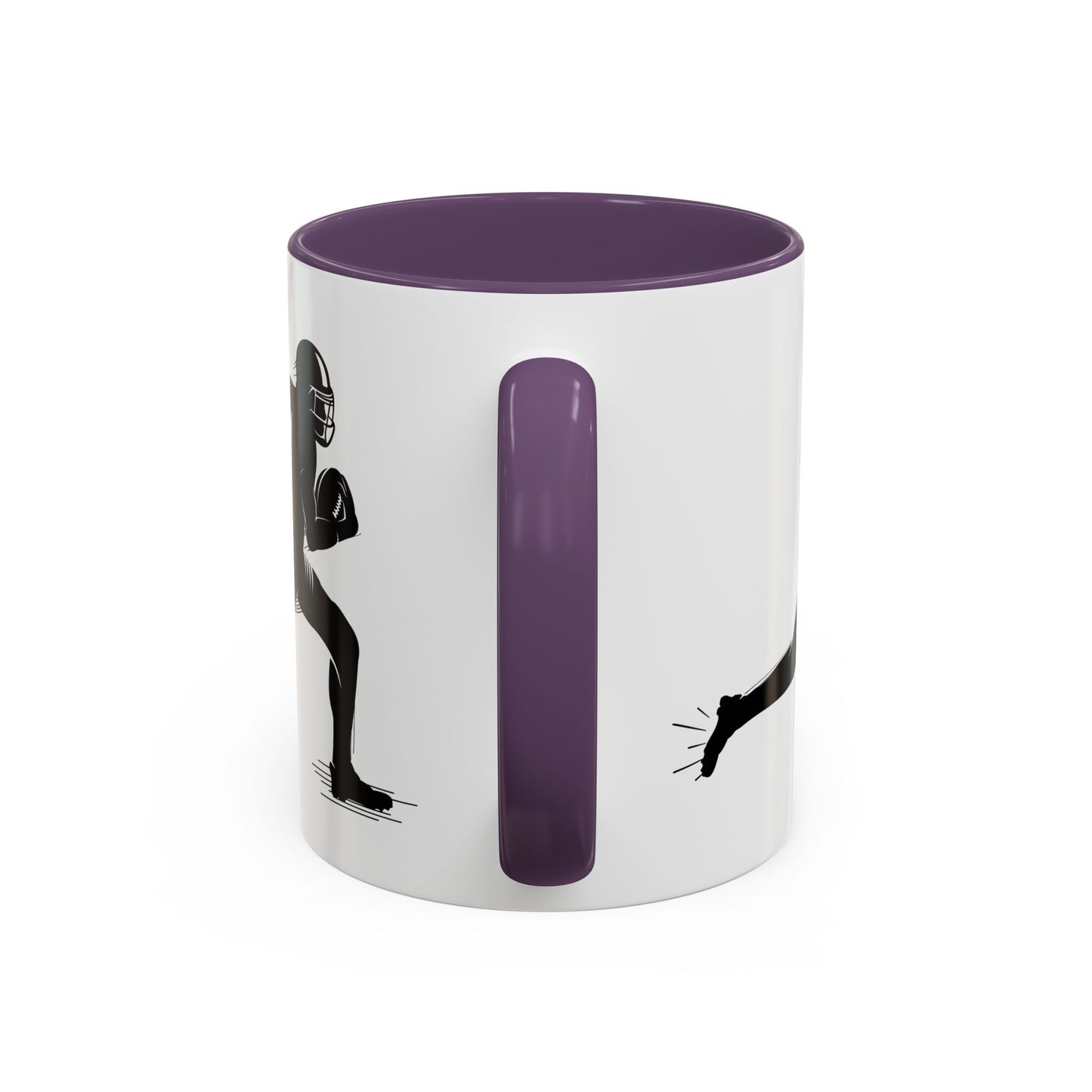 Football Player Themed Accent Coffee Mug, Sports Fan Gift, Unique Mug for Athletes, Coffee Lover, Game Day Essential