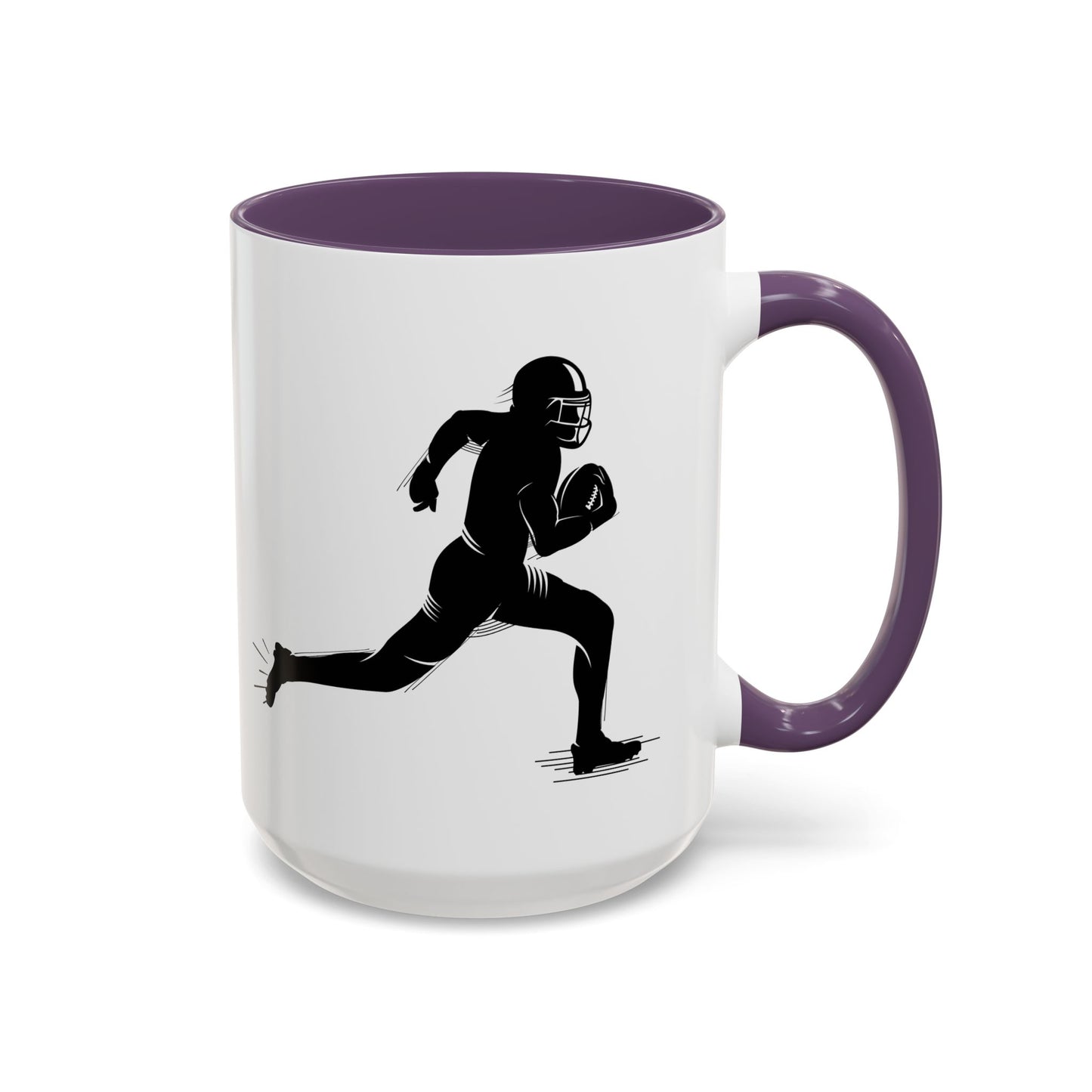 Football Player Themed Accent Coffee Mug, Sports Fan Gift, Unique Mug for Athletes, Coffee Lover, Game Day Essential