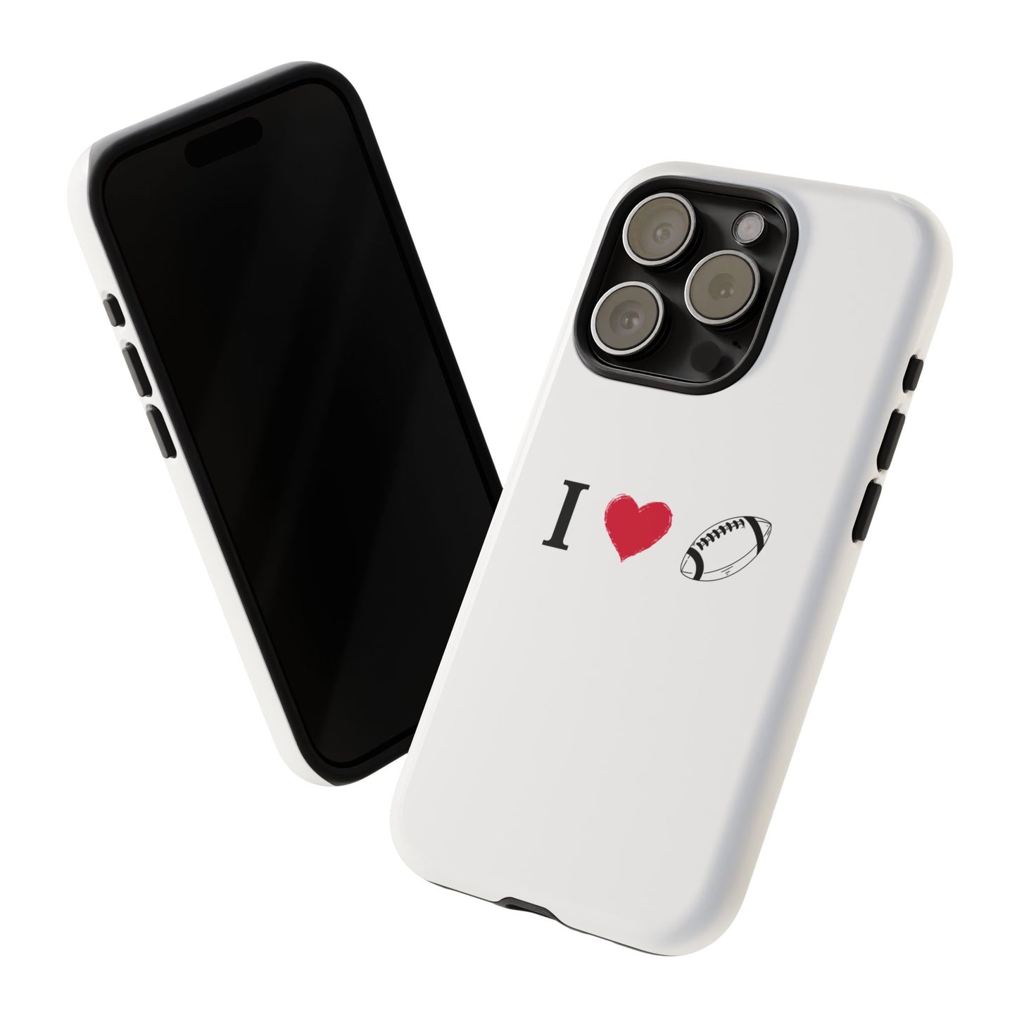 Football Love Phone Case - Tough Cases, Unique Sports Lover Gift, Personalized Cellphone Cover, Birthday Present, Sports Equipment