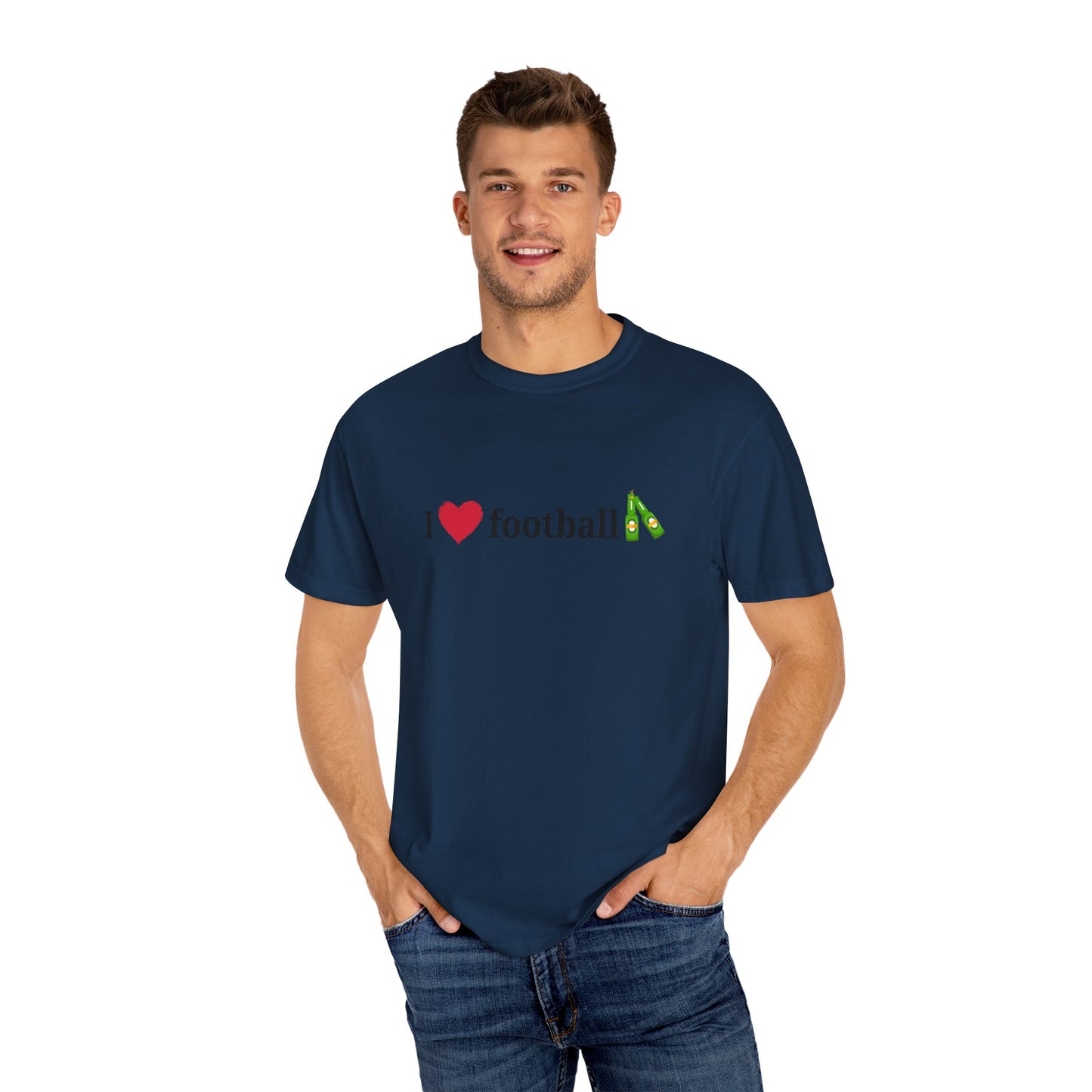 Unisex Football Love Tee - Casual Cotton T-Shirt, Gift for Sports Fans, Comfortable Daily Wear, Perfect for Game Days, Fun Summer Outfits