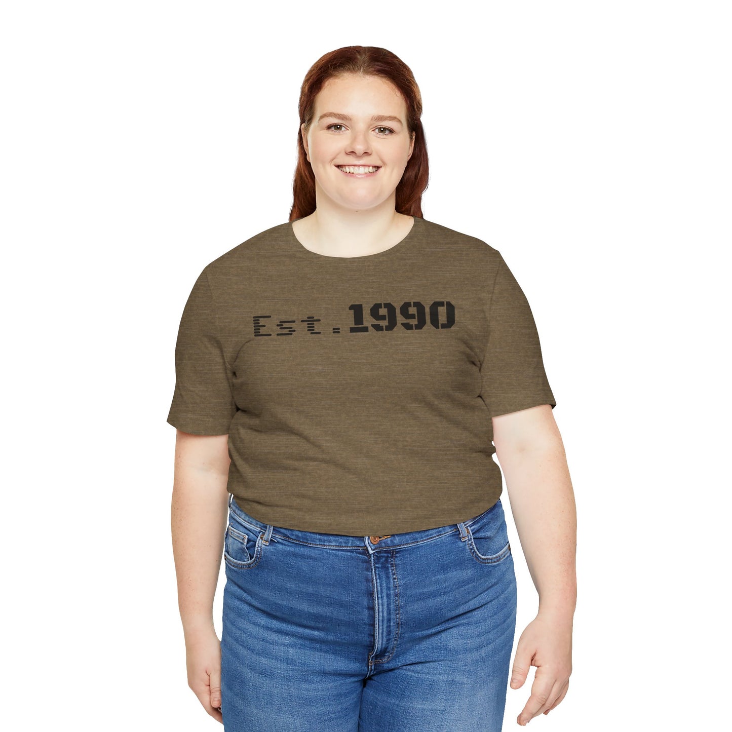 Unisex Est. 1990 Nostalgic Jersey Tee - Perfect Gift, Vintage Style, Retro Fashion, Birthday Celebration, Casual Wear