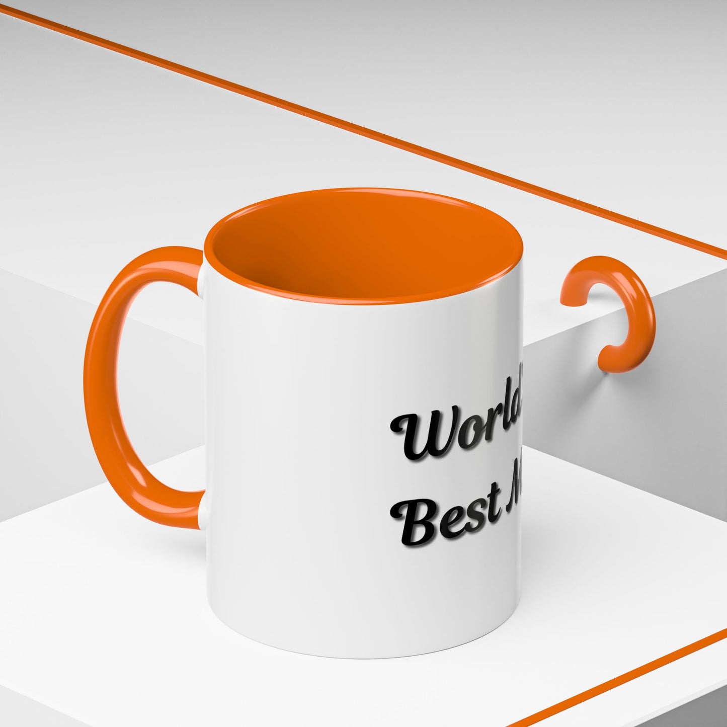 World's Best Mom Accent Coffee Mug - 11oz & 15oz - Perfect Gift for Mother's Day