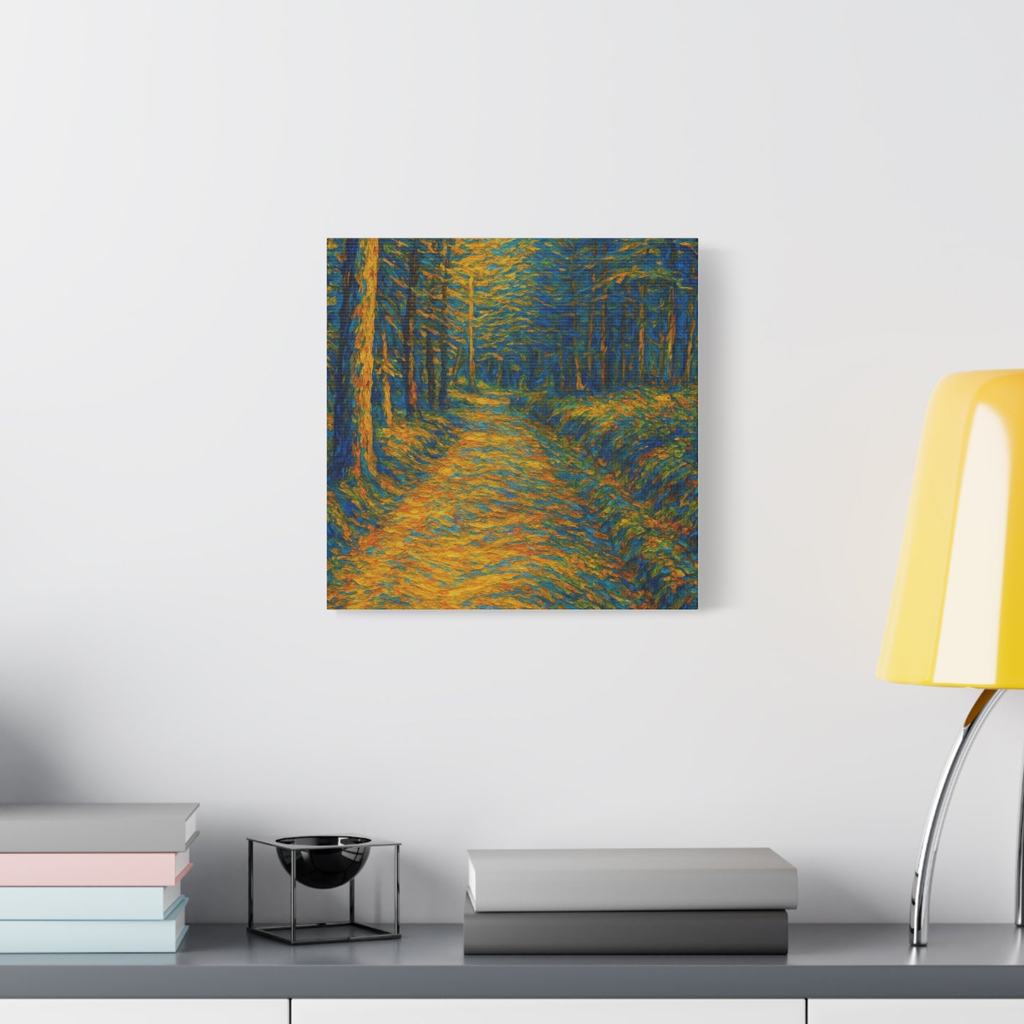 Van Gogh Style Forest Canvas Art | Nature Wall Decor, Home Office Accent, Gift for Nature Lovers, Gallery Wrapped, Living Room Wall Art
