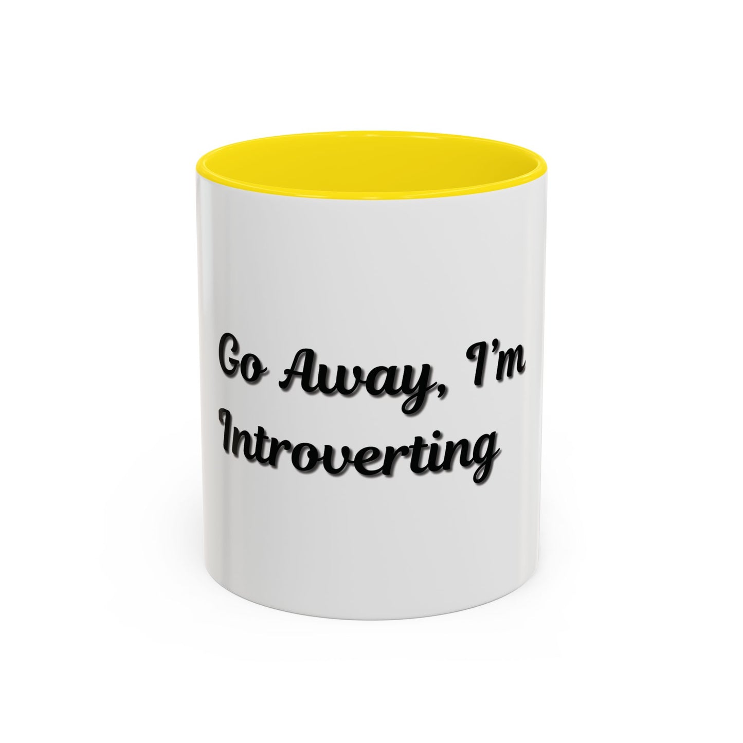 Introvert Coffee Mug - Go Away, I'm Introverting - Black Accent for Relaxing Moments