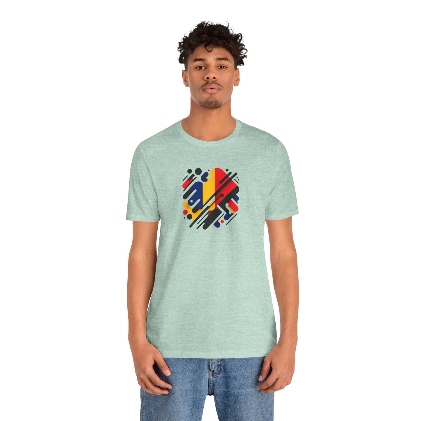 Artistic Heart Unisex Jersey Tee - Vibrant Graphic Tee, Casual Wear, Gift for Art Lovers, Birthday Surprise, Everyday Comfort