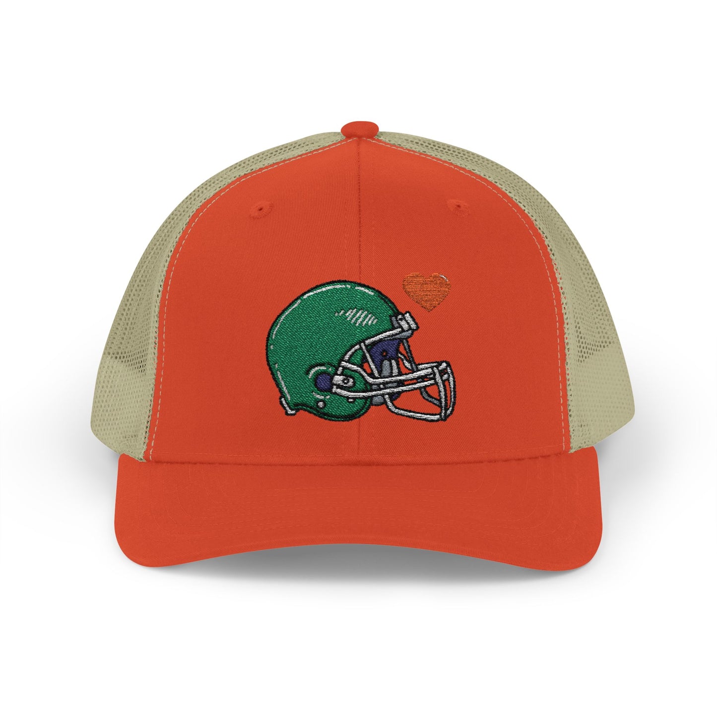 Snapback Trucker Cap with Football Heart Design - Perfect for Sports Fans, Gifts for Gamers, Casual Outings, Tailgating, and Team Spirit
