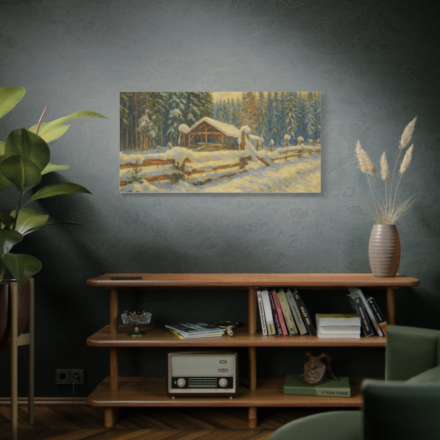 Canvas Wall Art, Winter Landscape Print, Home Decor, Rustic Art, Gift for Nature Lovers, Holiday Decoration