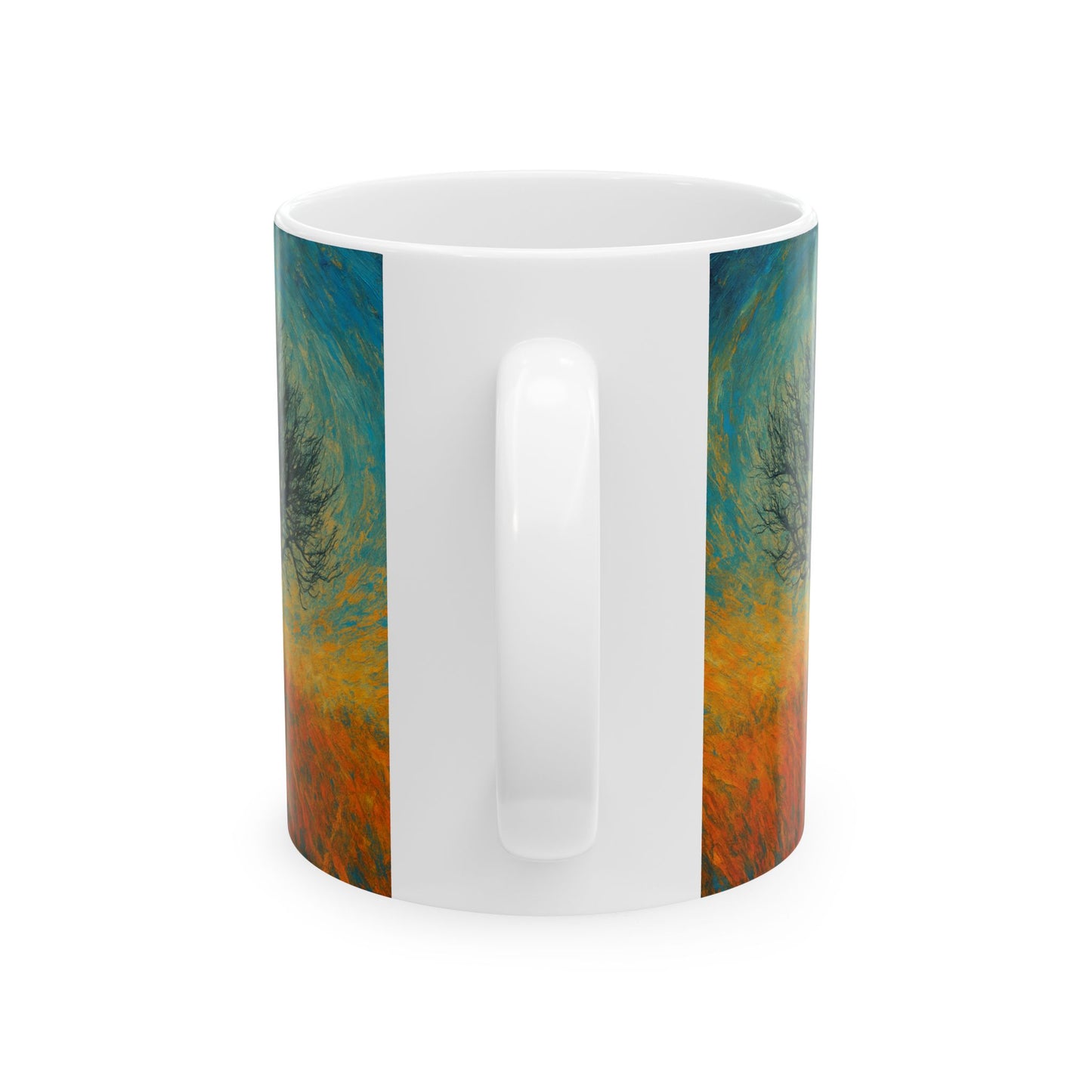Vibrant Ceramic Mug - Sunset Mountain Design, Coffee Cup, Gift for Nature Lovers, Home Decor, Tea Mug, Unique Art Mug