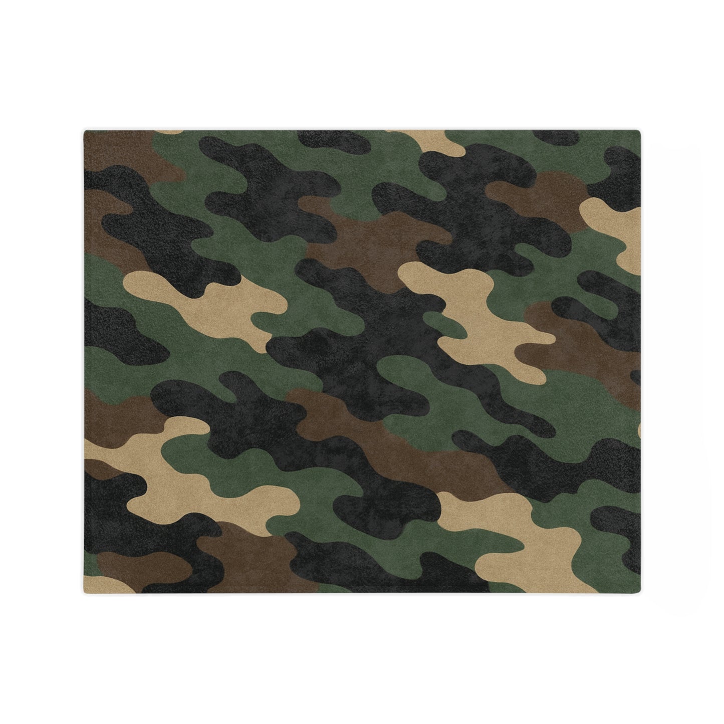 Cozy Camo Velveteen Microfiber Blanket - Soft, Warm, Perfect for Camping, Outdoors, Military Theme, Home Decor, Gift Idea