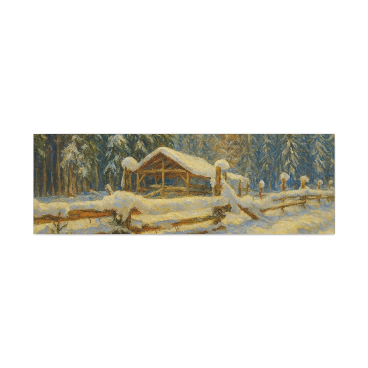 Canvas Wall Art, Winter Landscape Print, Home Decor, Rustic Art, Gift for Nature Lovers, Holiday Decoration