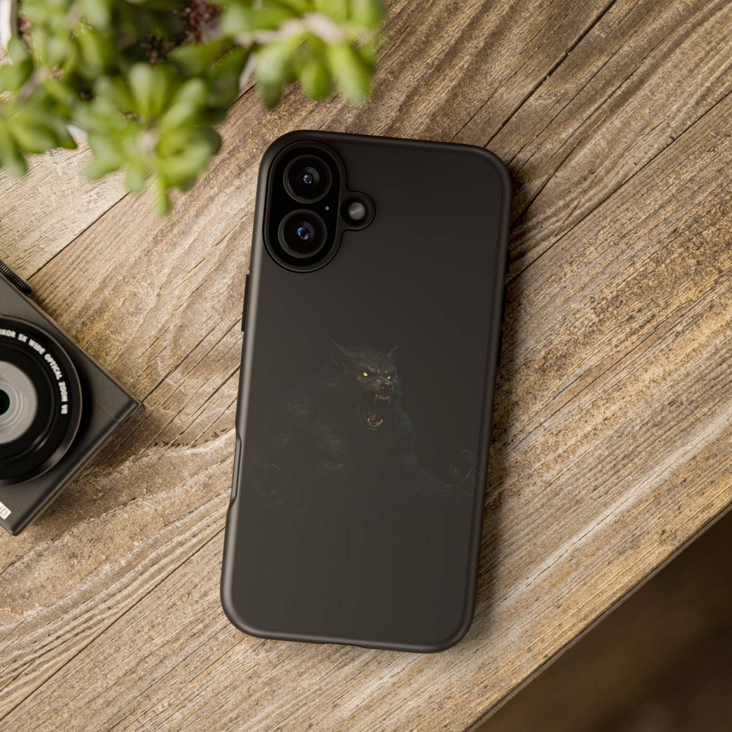 Werewolf Phone Case, Tough Cases, Black Panther Design, Gift for Animal Lovers, Phone Accessories, Fierce Phone Protection