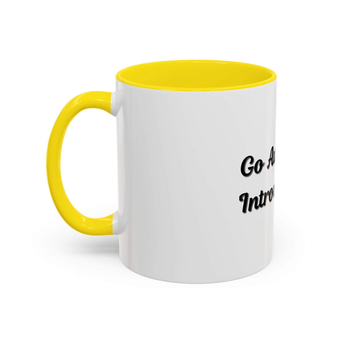 Introvert Coffee Mug - Go Away, I'm Introverting - Black Accent for Relaxing Moments