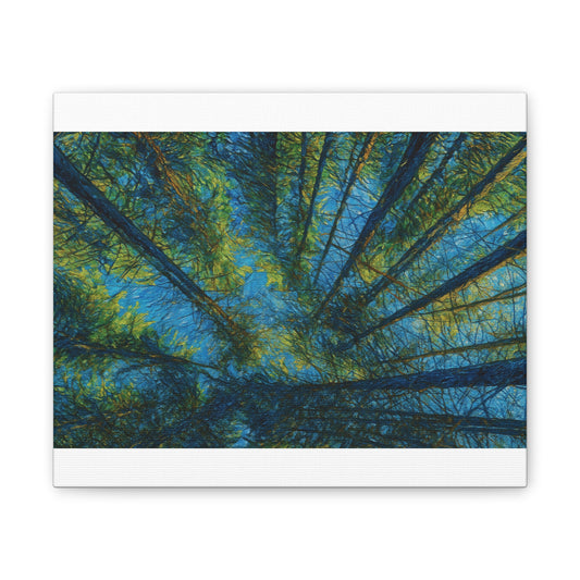 Canvas Wall Art, Forest Perspective Print, Nature Decor, Home & Office Art, Rustic Wall Hanging, Tree Art for Nature Lovers