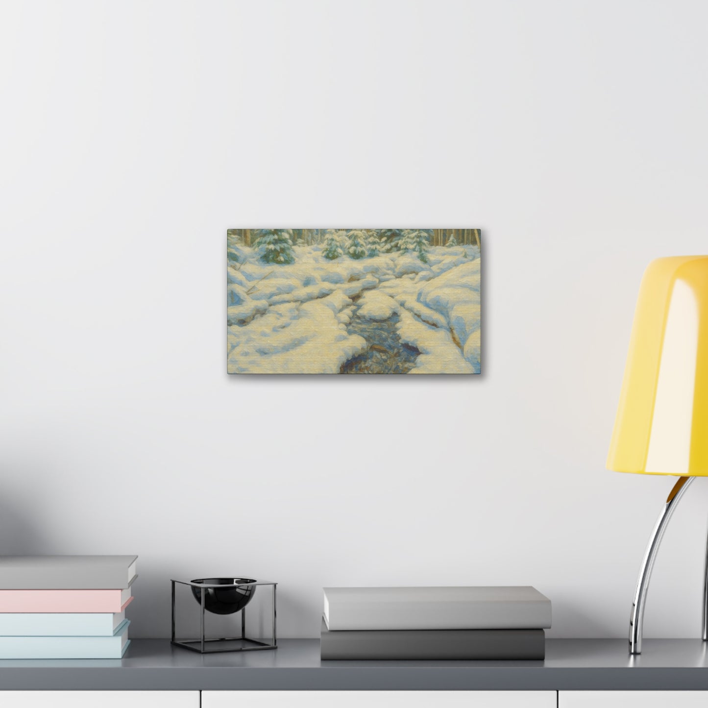 Winter Landscape Canvas Art, Nature Decor, Gallery Wall Art, Cozy Home Accent, Winter Wonderland Painting