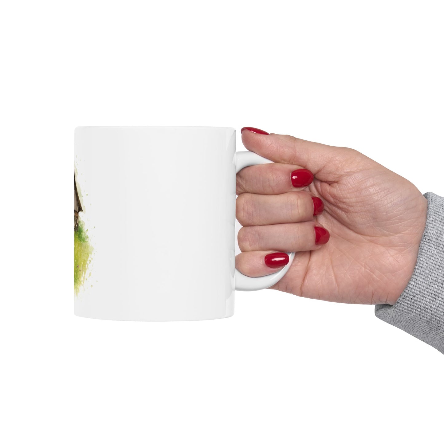 Rustic Cabin Ceramic Mug - Cozy Coffee Cup for Nature Lovers, Gift for Home, Farmhouse Decor, Tea Time, Camping Enthusiasts