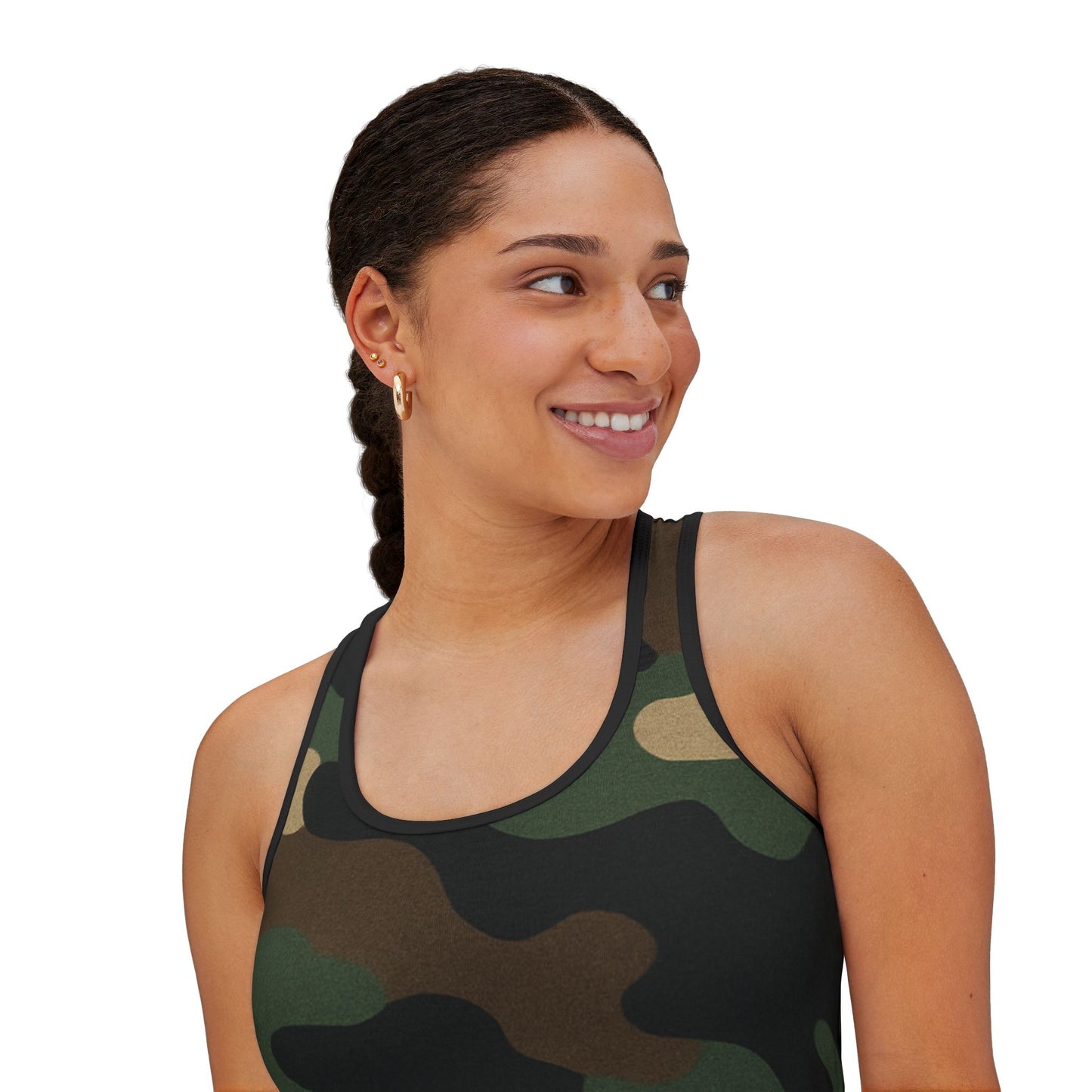 Camo Women's Tank Top, Stylish Fitness Wear, Summer Outfit, Outdoor Activities, Casual Tank for Women, Gift for Her