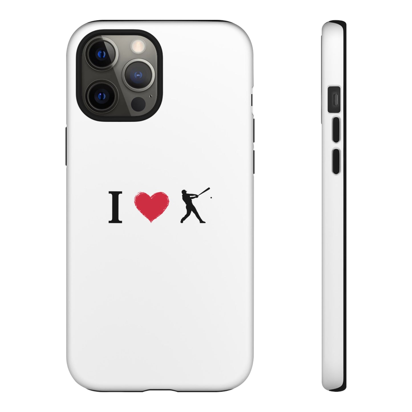 Baseball Love Phone Case, Tough Cases for Sports Lovers, i Heart Baseball Protection, Gift for Players, Cute Sports Case