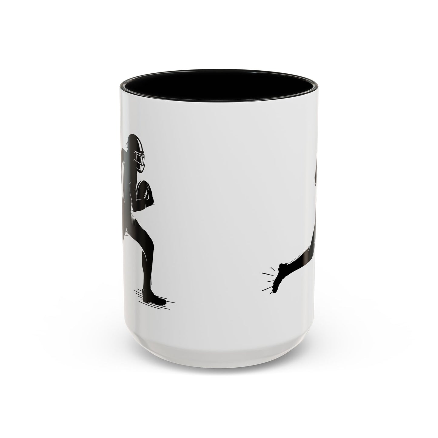 Football Player Themed Accent Coffee Mug, Sports Fan Gift, Unique Mug for Athletes, Coffee Lover, Game Day Essential