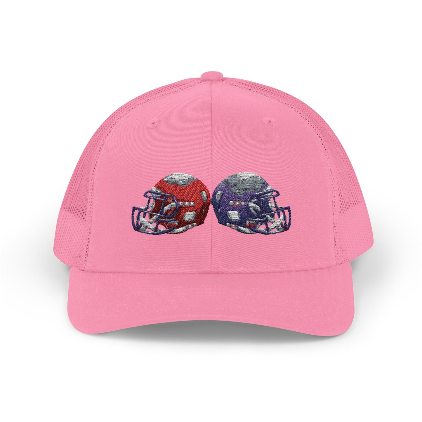 Sporty Snapback Trucker Cap with Football Helmets, Baseball Cap, Outdoor Activity Hat, Gift for Sports Fans, Team Spirit Wear