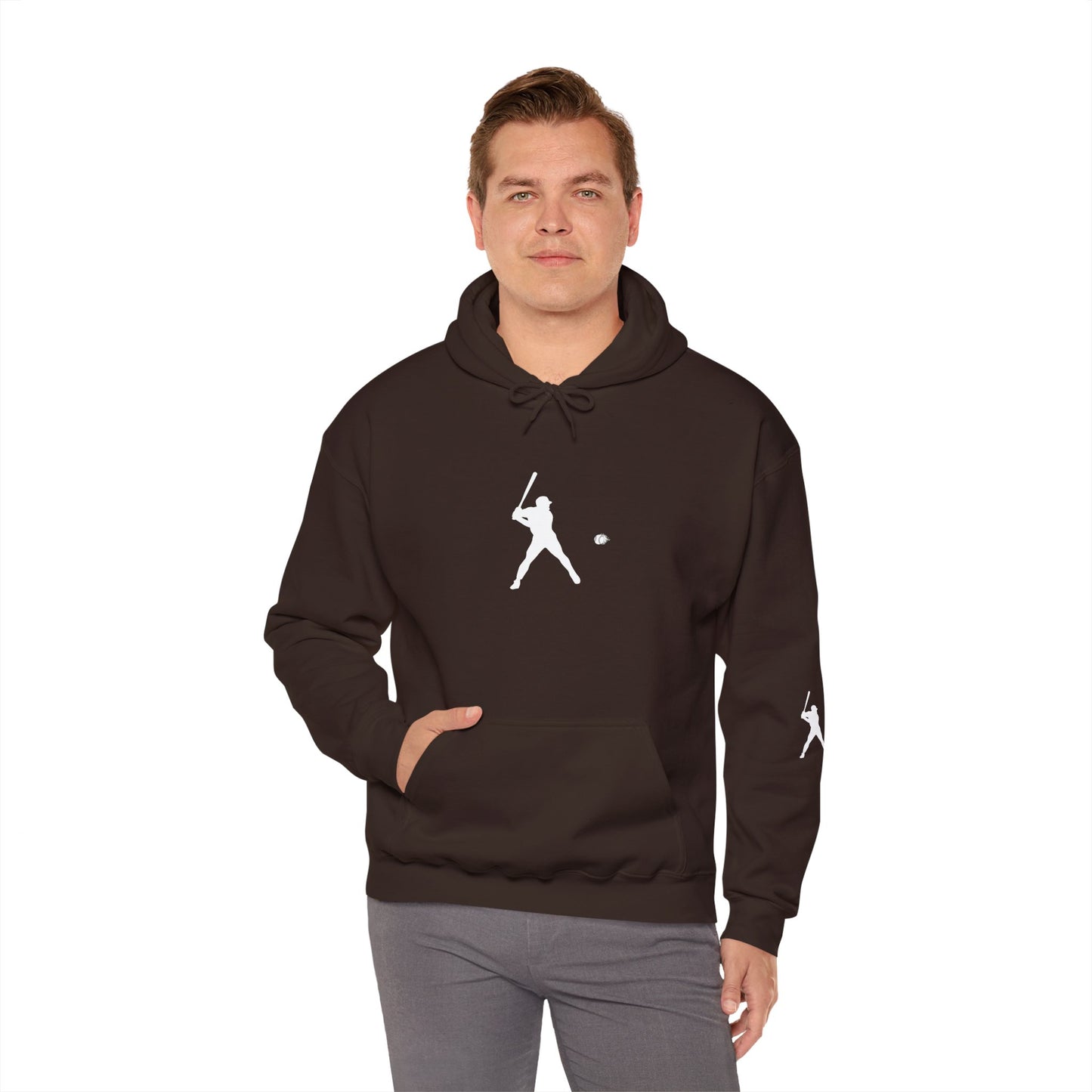 Sporty Unisex Baseball Hooded Sweatshirt, Casual Hoodie for Athletes, Perfect for Gifts, Comfy Streetwear, Ideal for Sports Events, Personal Use