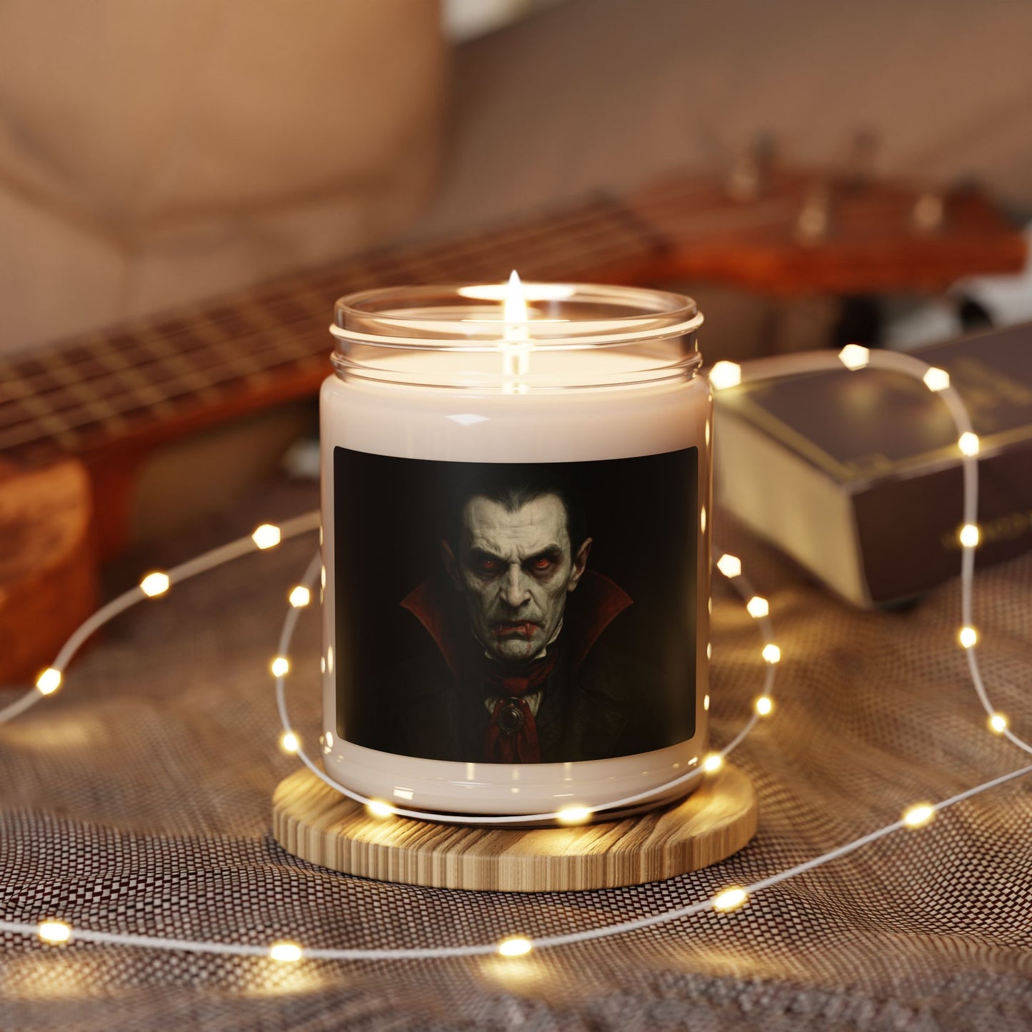 Vampire-Themed Scented Candle, Halloween Decor, Spooky Gift, Home Fragrance, Gothic Candle, Horror Night
