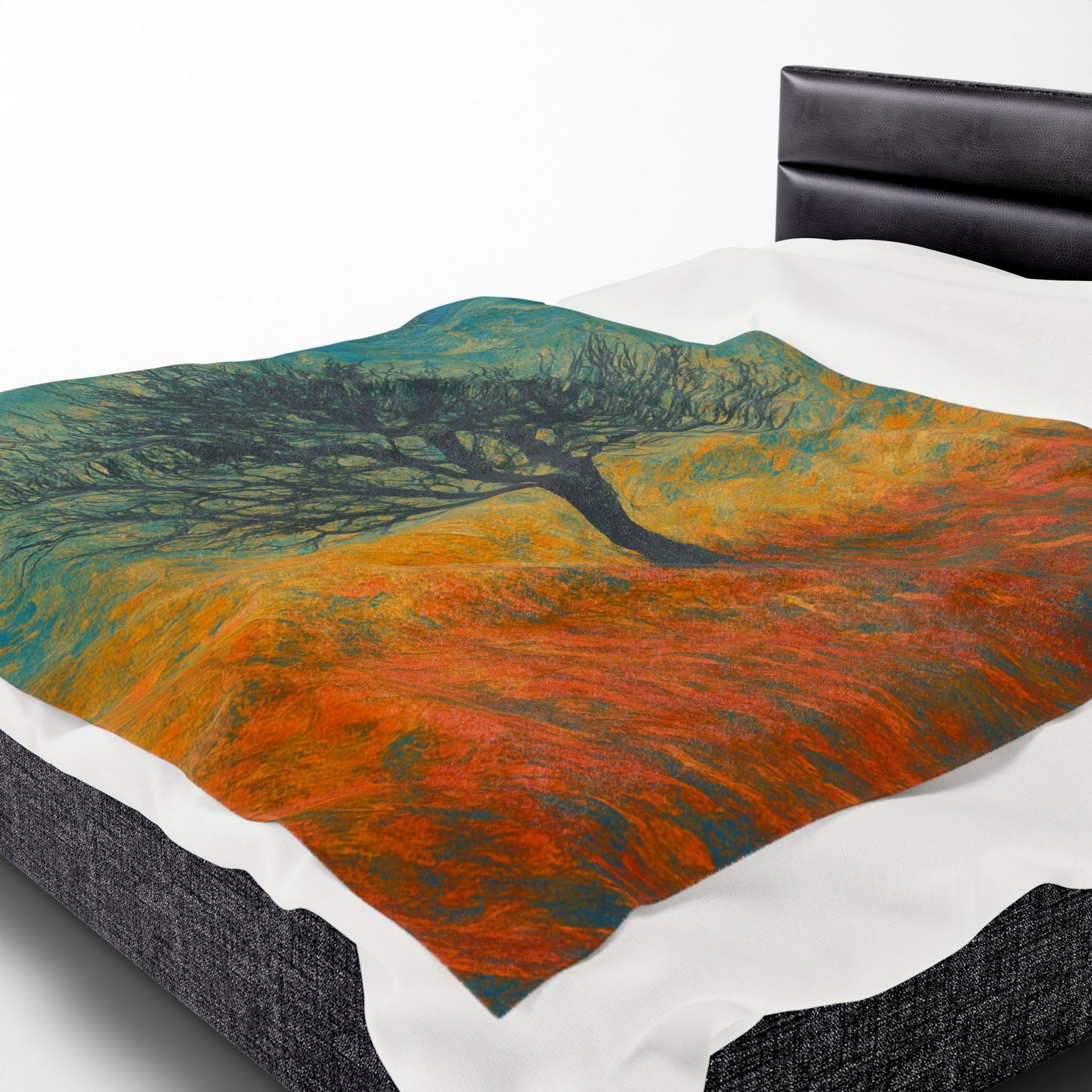 Cozy Velveteen Plush Blanket with Serene Tree Design | Comfortable Home Decor, Gift for Nature Lovers, Cozy Nights, Warmth&Style