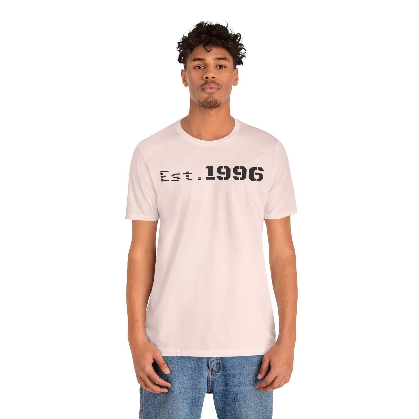 Unisex Jersey Tee - 'Est. 1996' Graphic Shirt, Birthday Gift, Casual Wear, Vintage Style, Retro Fashion, Gift for Him/Her
