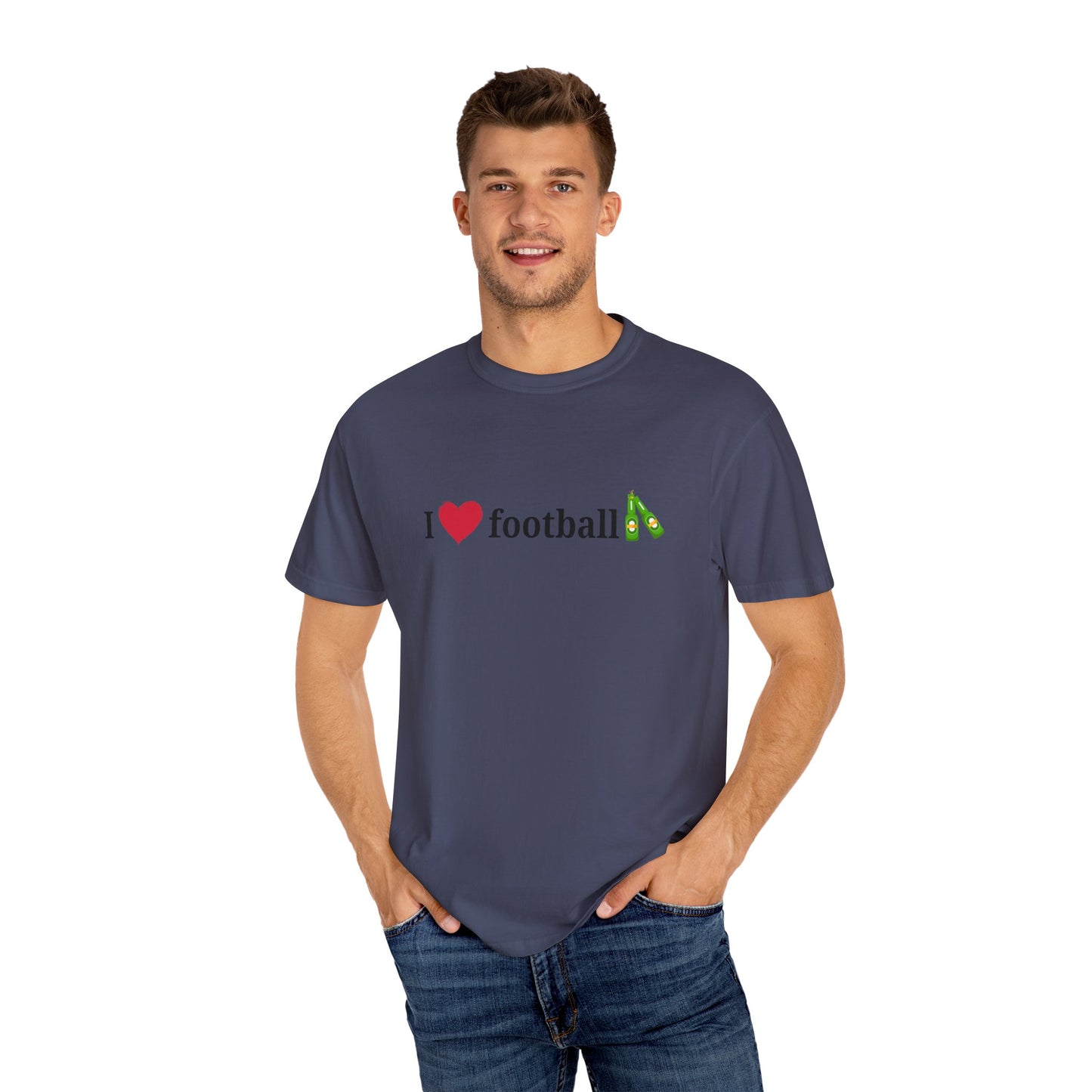 Unisex Football Love Tee - Casual Cotton T-Shirt, Gift for Sports Fans, Comfortable Daily Wear, Perfect for Game Days, Fun Summer Outfits