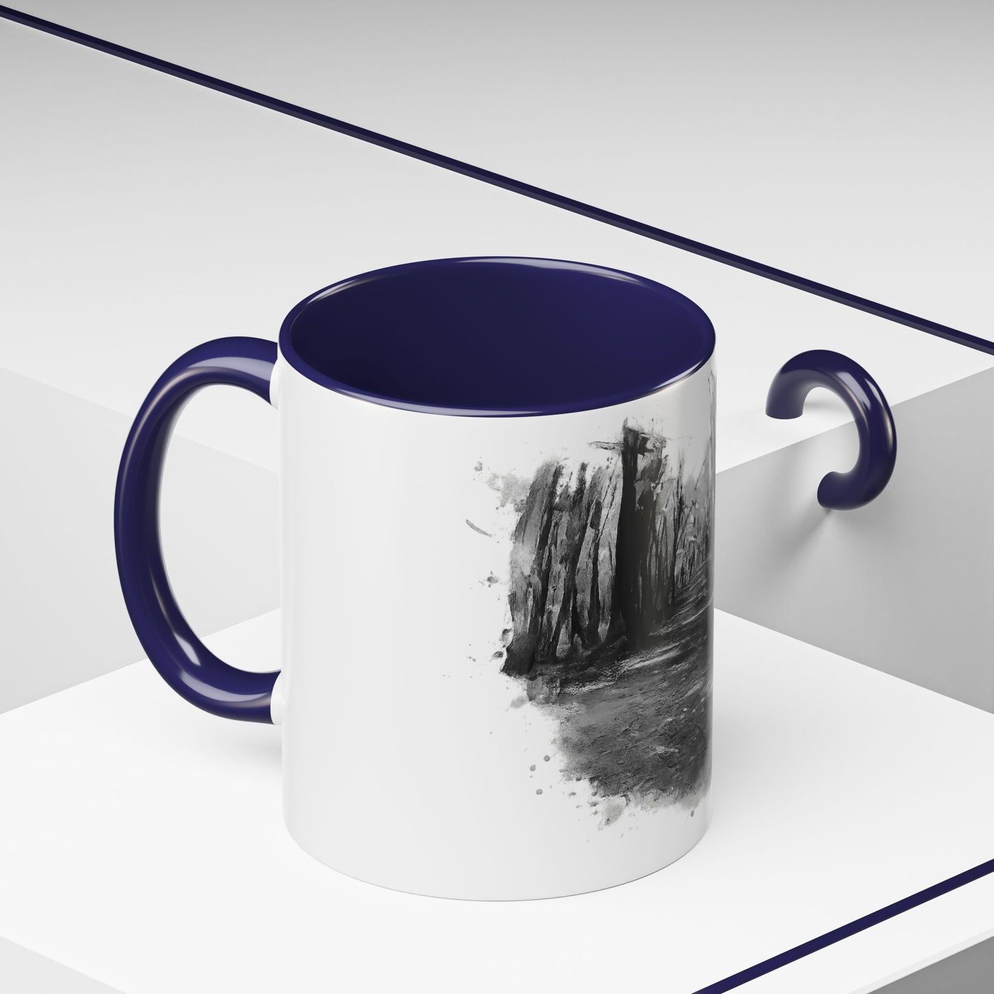 Moody Abstract Forest Coffee Mug | Unique Gift for Nature Lovers, Cozy Home Decor, Perfect for Coffee, Tea, and Hot Chocolate