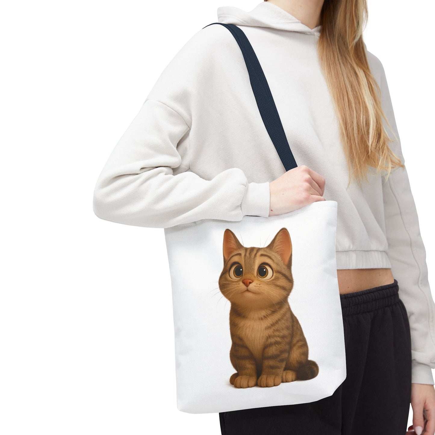 Cute Cat Tote Bag - Perfect for Animal Lovers, Eco-Friendly Carryall, Beach Bag, Shopping Tote, Gift for Cat Owners
