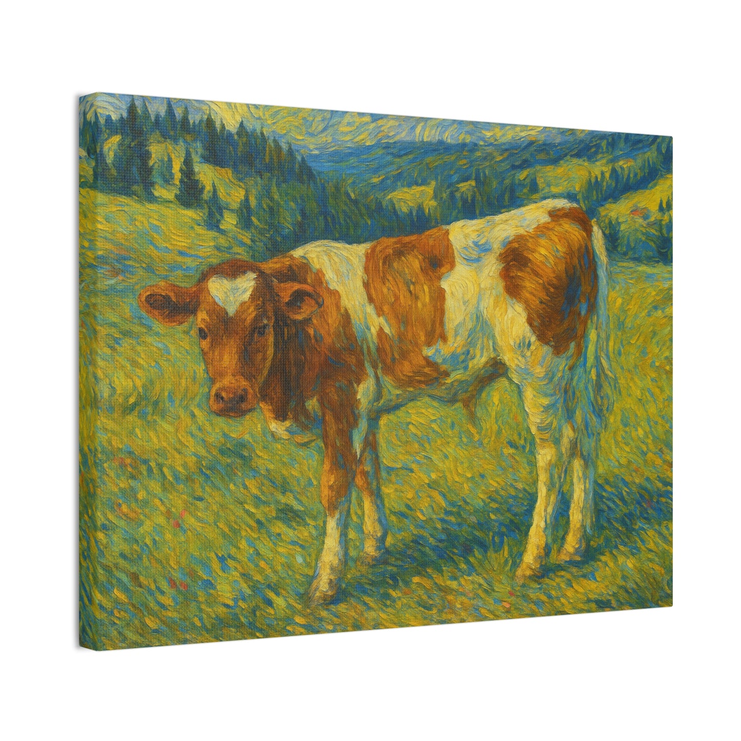 Cow Art Canvas Print, Rustic Farmhouse Decor, Animal Lover Gift, Country Wall Art, Thoughtful Homewarming
