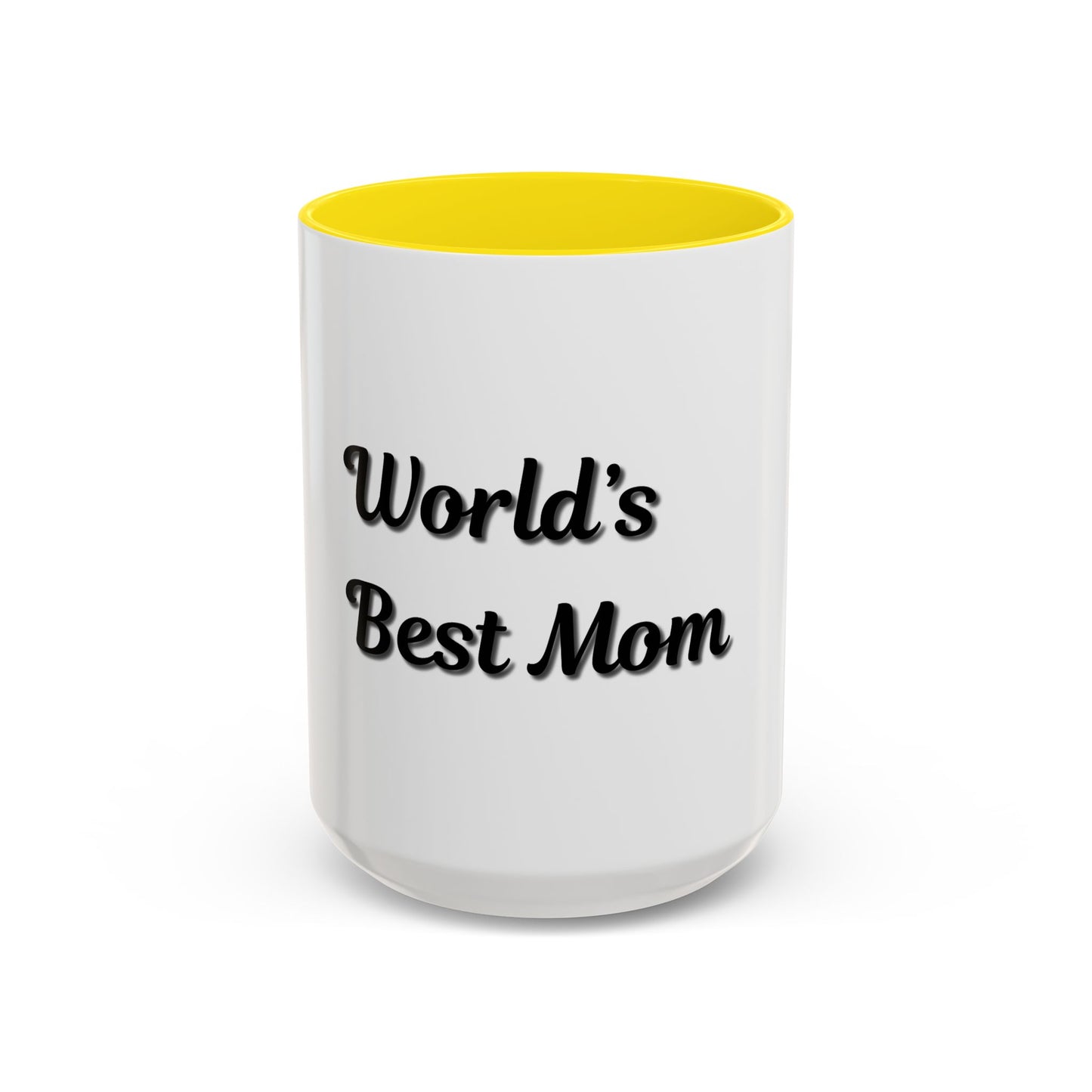 World's Best Mom Accent Coffee Mug - 11oz & 15oz - Perfect Gift for Mother's Day