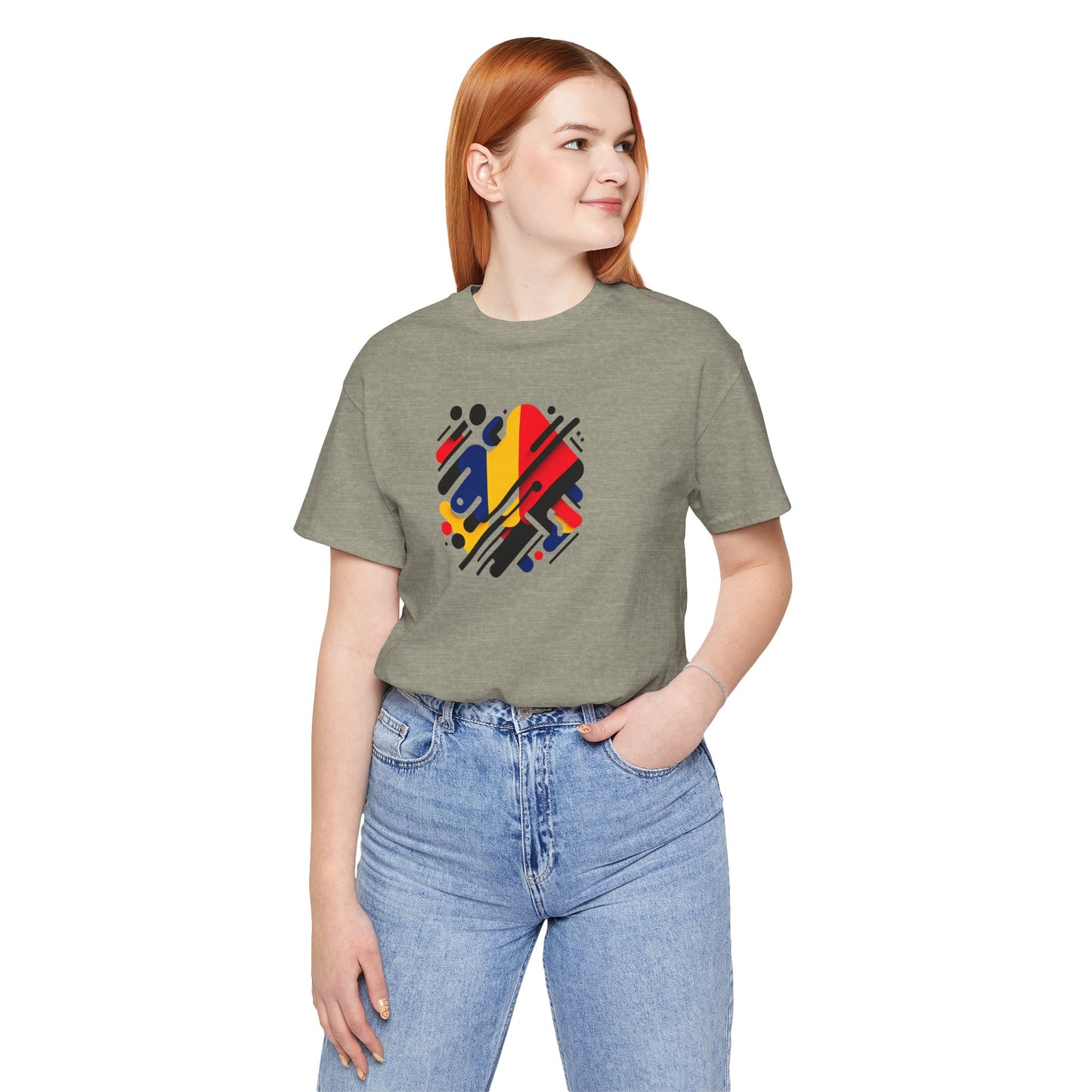 Artistic Heart Unisex Jersey Tee - Vibrant Graphic Tee, Casual Wear, Gift for Art Lovers, Birthday Surprise, Everyday Comfort
