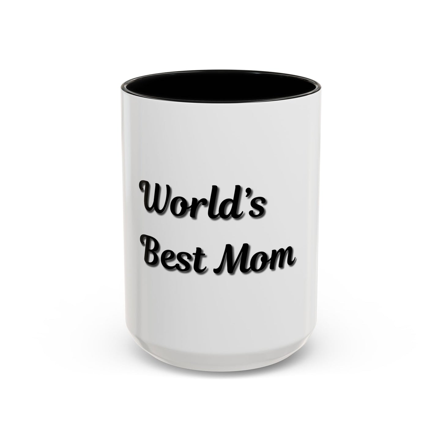 World's Best Mom Accent Coffee Mug - 11oz & 15oz - Perfect Gift for Mother's Day